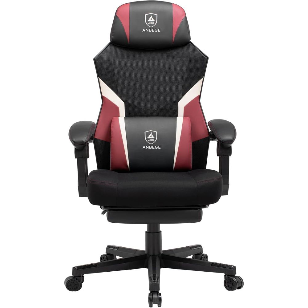 Video Gaming & Esports Usd Acc - Ergonomische mesh-videogamingstoel met voetsteun, in hoogte
