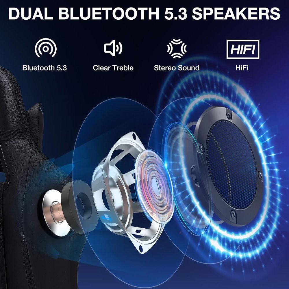RGB-gamingstoel met Bluetooth- - Video Gaming & Esports Usd Acc recensie en prijs